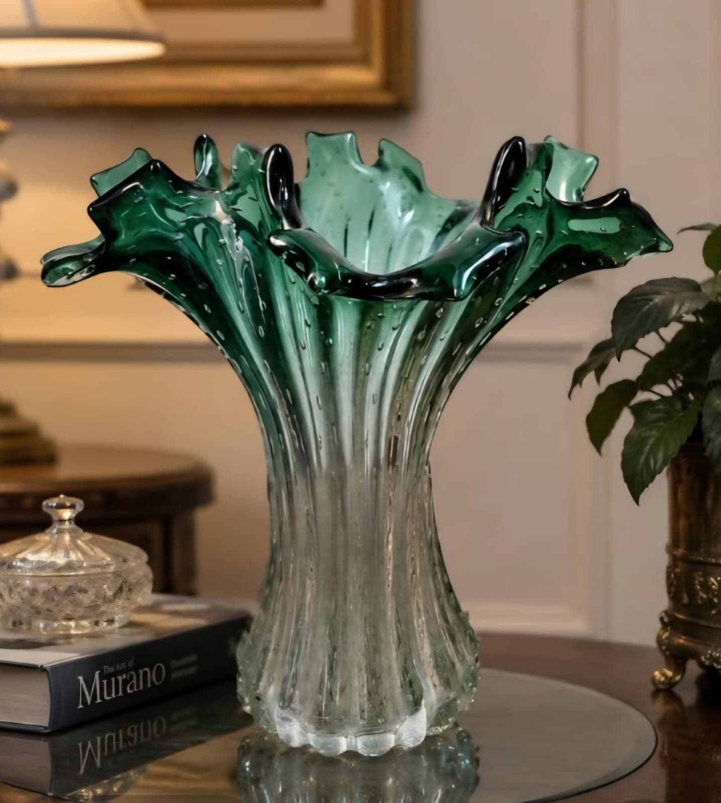 Vaso de Murano em Vidro Soprado — Década de 1940